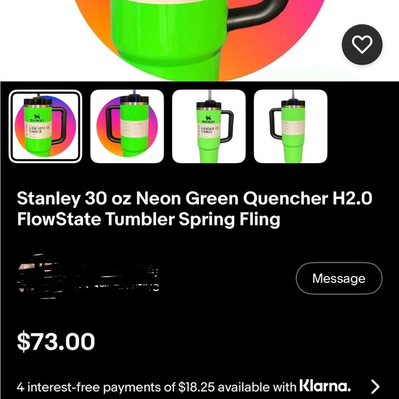 Stanley Bright Green Insulated Travel Mug with Black Handle - Picture 7 of 7